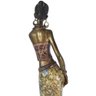 Estatua Africana Feminina em Resina 10,5x8x41cm - 4