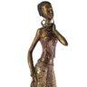 Estatua Africana Feminina em Resina 10,5x8x41cm - 2