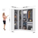 Ver imagem 4 de Modulação 1 Canto 2 Portas Puxador em MDF Paris Branco