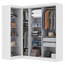 Ver imagem 5 de Modulação 1 Canto 2 Portas Puxador em MDF Paris Branco