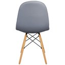 Ver imagem 5 de Kit 4 Cadeiras Charles Eames Botonê Eiffel Wood Estofada Couro - Cinza