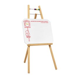 Lousa Quadro com Cavalete Infantil Branco Pedagógico Didático de Madeira Pinus - 1