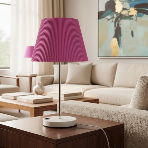 Abajur Luminaria de Mesa Piovere Elegante Moderno com Interruptor com Cupula 3d Premium