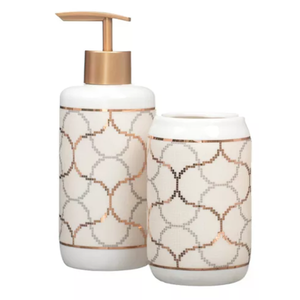 Conjunto Lavabo Banheiro Dispenser Líquido Escova / 313