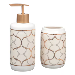 Conjunto Lavabo Banheiro Dispenser Líquido Escova / 313 - 2