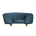 Ver imagem 1 de Poltrona Cama Caminha Pet Laddi Veludo Azul Marinho Dvinn