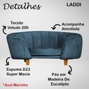 Ver imagem 2 de Poltrona Cama Caminha Pet Laddi Veludo Azul Marinho Dvinn