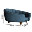 Ver imagem 3 de Poltrona Cama Caminha Pet Laddi Veludo Azul Marinho Dvinn