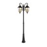 Poste de Jardim Colonial Preto e Dourado 2,07m 2e27 Paris Luz - 1