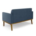 Ver imagem 7 de Poltrona Namoradeira Decorativa Isabella Pés Fixo em Madeira Castanho Suede Azul Marinho G19 - Gran 