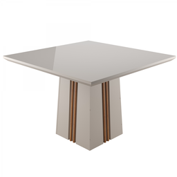 Mesa de Jantar Quadrada Sonhare com 8 Cadeiras Iza Off White/mel/bege/vd Off White - Casa Giulia - 4