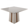 Mesa de Jantar Quadrada Sonhare com 8 Cadeiras Iza Off White/mel/bege/vd Off White - Casa Giulia - 4