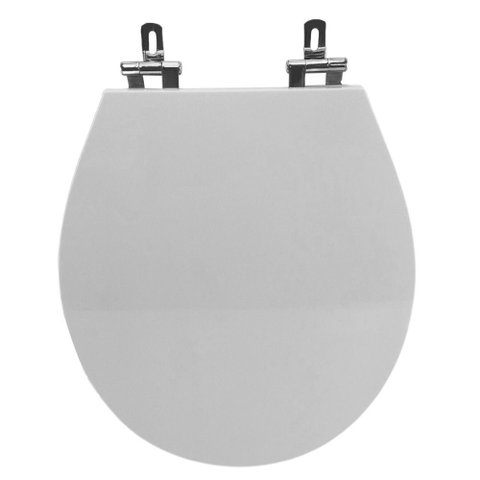 Assento Sanitário Poliéster para Louça Ravena (deca) Super Luxo Cromado (reb. Oculto) Branco