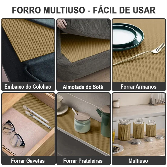 Ver imagem 7 de 1 Forro Armário/gaveta Antiderrapante 40cmx30m=30 Metros Mf