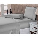 Ver imagem 1 de Jogo de Cama Queen Percal 100% Algodão 200 Fios 4 Peças Cinza