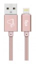 Ver imagem 1 de Cabo Lightning para Iphone Ipad Reforçado Rosa
