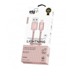 Cabo Lightning para Iphone Ipad Reforçado Rosa - 3
