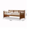 Cama Solteiro Madeira Enjoy Mona Mais Nicho - Castanho - 4