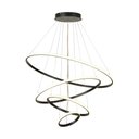 Ver imagem 1 de Pendente 4 Anéis Preto Inverse 80cm Led 86w 4000k Bivolt Cabo de 3 Metros Paris Luz