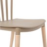 Cadeira de Plástico Elomio 80042e-bulk com Pés em Madeira - Bege - 6