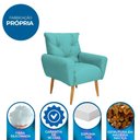 Ver imagem 2 de Poltrona Decorativa para Denver Veludo Matrix - Verde Agua Verde Agua