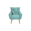 Ver imagem 3 de Poltrona Decorativa para Denver Veludo Matrix - Verde Agua Verde Agua
