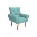 Ver imagem 5 de Poltrona Decorativa para Denver Veludo Matrix - Verde Agua Verde Agua