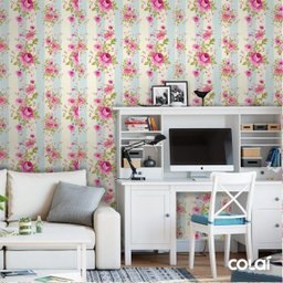 Papel De Parede Lavável Folhas Brancas Com Fundo Bege 3m - 2