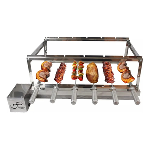 Churrasqueira Giratória Inox Gira Grill 6 Espeto