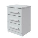 Ver imagem 2 de Mesa de Cabeceira 3 Gavetas Baião Branco Lopas