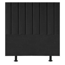 Cabeceira de Cama Solteiro Box Estofada 100 Cm Karla Suede:preto - 1