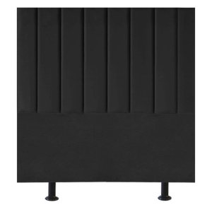 Cabeceira de Cama Solteiro Box Estofada 100 Cm Karla Suede:preto