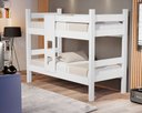 Ver imagem 1 de Beliche Solteiro de Mdf Leticia Branco para Quarto Moderno que Vira Duas Camas Reforçada