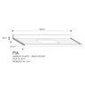 Pia quartzo Pure White 150 x 57 x 14 - 6