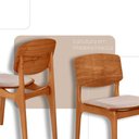 Ver imagem 5 de Mesa com 4 Cadeiras Selene Malta Gold Moderna Mobília Brisa/ Imbuia Nat.