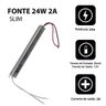 Fonte Slim Drive Bivolt 24w 12v 2a Perfil Fita Led Iluminaçao Lustres Luminaria - 3