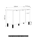Ver imagem 4 de Balcão de Cozinha com Tampo 120cm Laura Plus Soft/freijó Z06 - Mpozenato