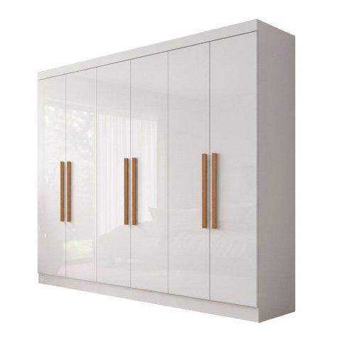 Guarda Roupas Casal 6 Portas 2 Gavetas Madrid