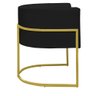 Kit 2 Poltronas Decorativa Nayara Base Ferro Dourado Twdecora Suede - 2