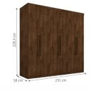 Ver imagem 3 de Guarda-Roupa Casal Paris Seis Portas Malbec