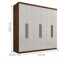 Ver imagem 3 de Guarda-Roupa Casal Paris Seis Portas Malbec Off-White