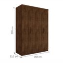 Ver imagem 3 de Guarda-Roupa Miami Casal Quatro Portas Malbec