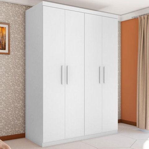Guarda-Roupa Miami Casal Quatro Portas Branco