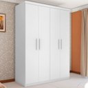 Ver imagem 1 de Guarda-Roupa Miami Casal Quatro Portas Branco