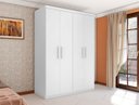 Ver imagem 5 de Guarda-Roupa Miami Casal Quatro Portas Branco