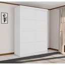 Ver imagem 5 de Guarda-Roupa Solteiro Belmont Duas Portas Deslizantes Branco