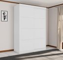 Ver imagem 5 de Guarda-Roupa Solteiro Belmont Duas Portas Deslizantes Branco