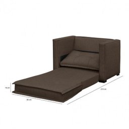 Sofá Cama Solteiro Suede Londres D Monegatto - 5 Sofá Cama Solteiro Suede Londres D Monegatto - 5