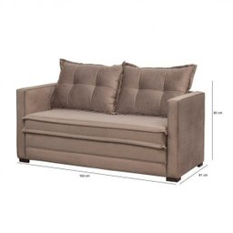 Sofá Cama 2 Lugares Suede Londres  - 4