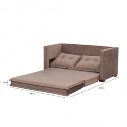 Sofá Cama 2 Lugares Suede Londres  - 5